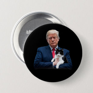 Bóton Redondo 7.62cm Gato Trump 2024 MAGA Divertido Gato Trump