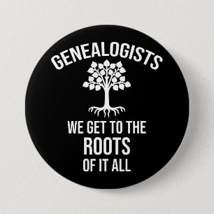 Bóton Redondo 7.62cm Genealogistas - Chegamos Às Raízes De Tudo Isso
