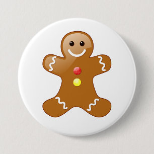 Bóton Redondo 7.62cm Gingerbread Man
