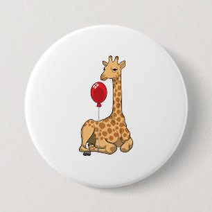 Bóton Redondo 7.62cm Giraffe Balloon