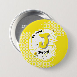 Bóton Redondo 7.62cm Girassol com Girassol como Amarelo