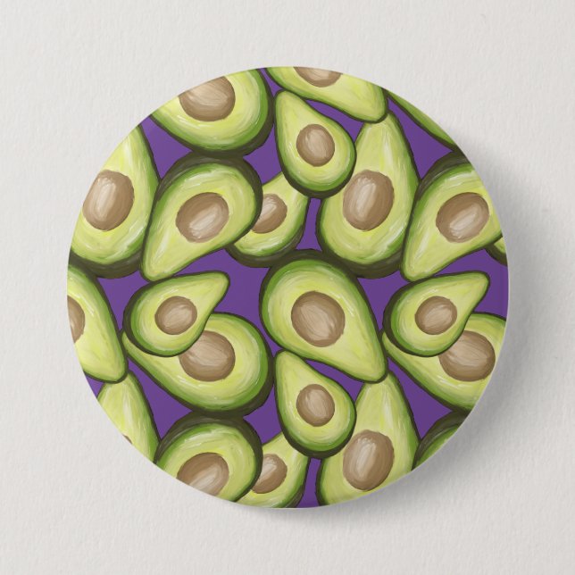 Bóton Redondo 7.62cm Gourmet Fresco Vegan Avocado Padrão (Frente)
