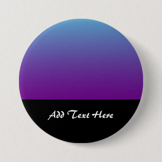 Bóton Redondo 7.62cm Gradiente de Fundo Simples Turquesa Azul Roxo