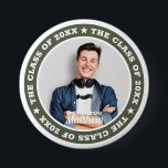 Bóton Redondo 7.62cm Graduação A Classe de Foto Personalizada Moderna 2<br><div class="desc">Este design simples e moderno é composto por tipografia de serifa e adiciona uma foto personalizada.</div>