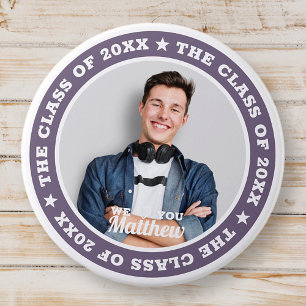 Bóton Redondo 7.62cm Graduação A Classe de Foto Personalizada Moderna 2