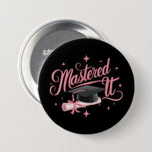 Bóton Redondo 7.62cm Graduação MBA de Mestrados de Ti Mastered