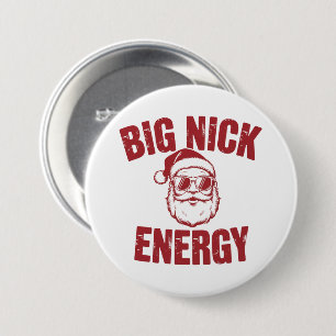 Bóton Redondo 7.62cm Grande Energia de Nick Piada de Natal Engraçada e 
