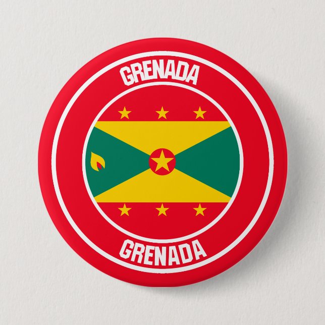 Bóton Redondo 7.62cm Grenada Round Emblem (Frente)