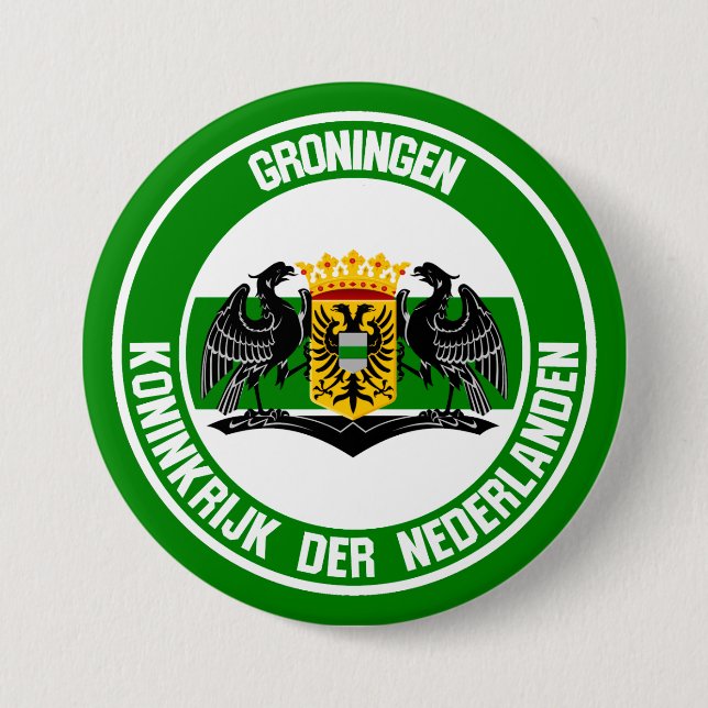 Bóton Redondo 7.62cm Groningen Round Emblem (Frente)