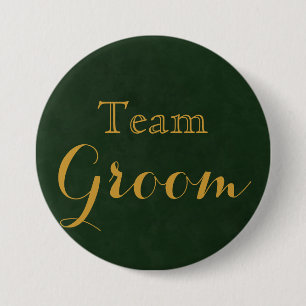 Bóton Redondo 7.62cm Grupo de Equipe de Casamento Dourado