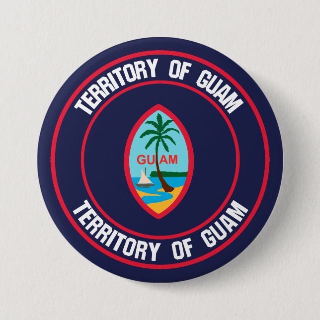 Bóton Redondo 7.62cm Guam Round Emblem (Frente)