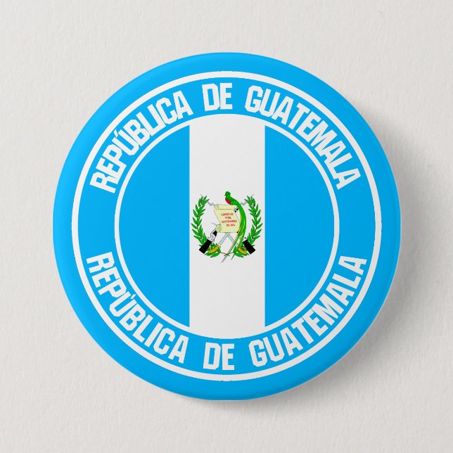 Bóton Redondo 7.62cm Guatemala Round Emblem (Frente)