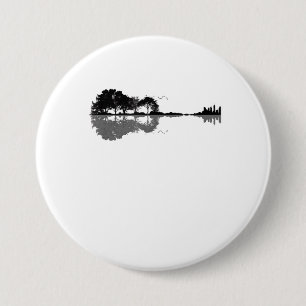 Bóton Redondo 7.62cm Guitarista Acústico Natureza Est Música Bass Guita