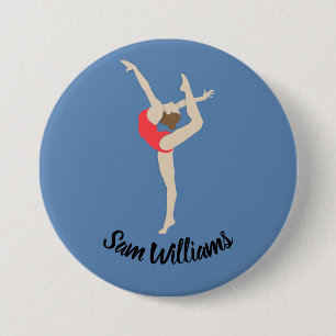 Bóton Redondo 7.62cm Gymnast feminino