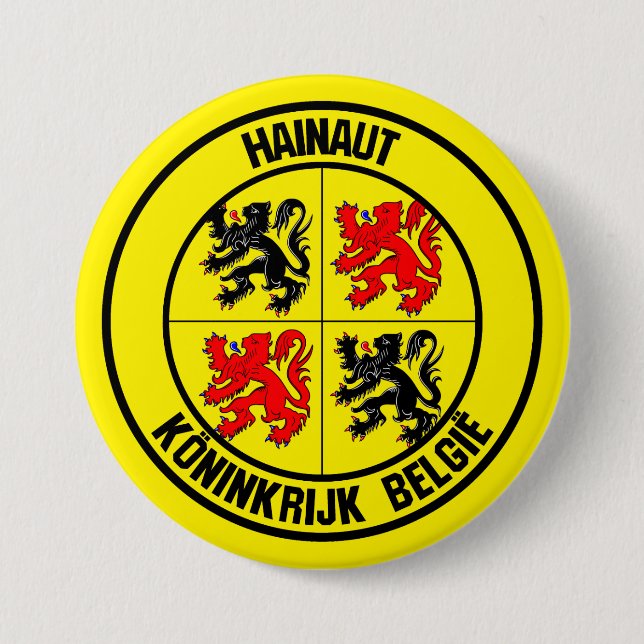Bóton Redondo 7.62cm Hainaut Round Emblem (Frente)
