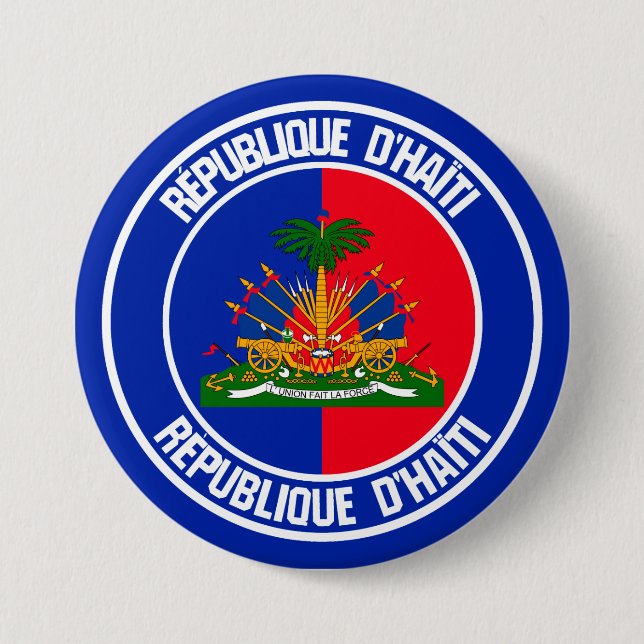 Bóton Redondo 7.62cm Haiti Round Emblem (Frente)