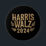Bóton Redondo 7.62cm Harris Tim Walz Crest Vintage Harris Waltz 2024<br><div class="desc">Harris Tim Walz Crest Vintage Harris Waltz 2024</div>