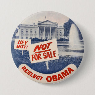 Bóton Redondo 7.62cm Hey a luva ReElect Obama