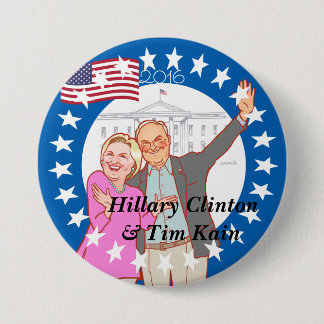 Bóton Redondo 7.62cm Hillary Clinton - Hillary,Tim Kain illustration