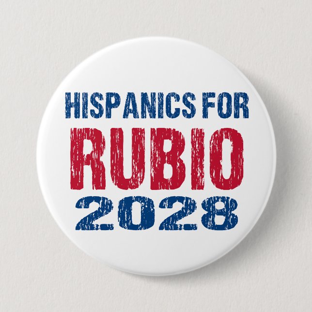 Bóton Redondo 7.62cm Hispânicos para Rubio 2028 (Frente)