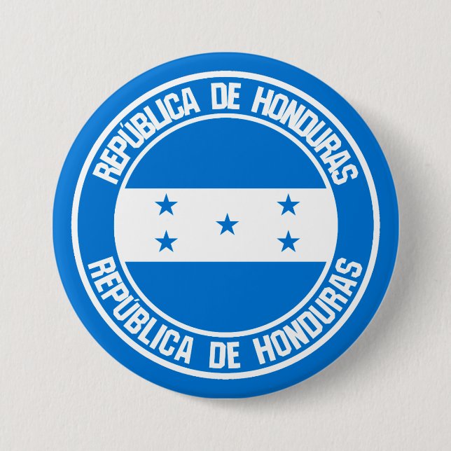 Bóton Redondo 7.62cm Honduras Round Emblem (Frente)
