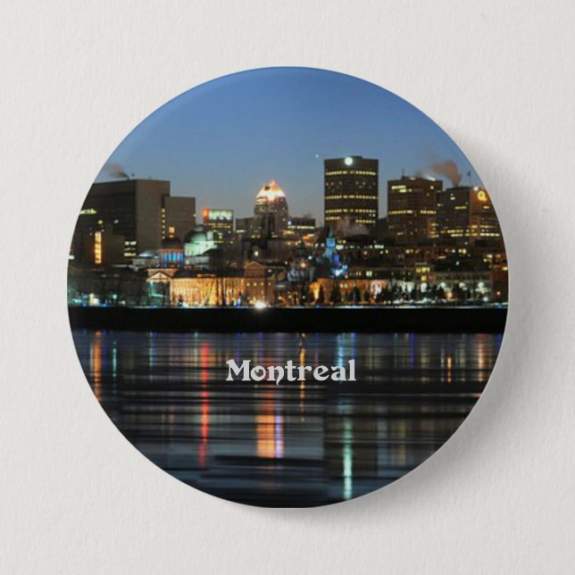 Bóton Redondo 7.62cm Horizonte de Montreal (Frente)