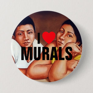 Bóton Redondo 7.62cm I Love Murals™ Button (Personalize!)