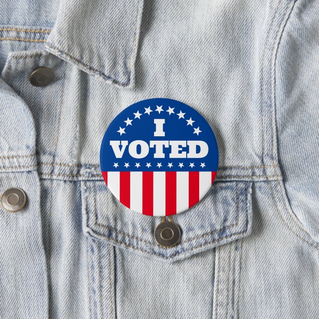 Bóton Redondo 7.62cm I Votei Eleição Do Botão De Bandeira (In Situ)