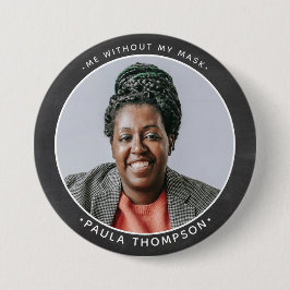 Bóton Redondo 7.62cm ID de Foto Personalizada do Funcionário sorrindo s