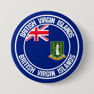 Bóton Redondo 7.62cm Ilhas Virgens Britânicas Round Emblem