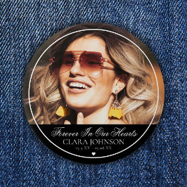 Bóton Redondo 7.62cm Imagem Memorial Elegante para sempre em nossos cor