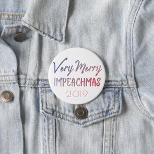 Bóton Redondo 7.62cm Impeachmas muito Felizes  Impeachment de azul verm