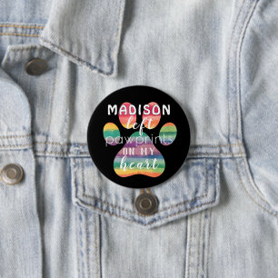 Bóton Redondo 7.62cm Imprime Uma Pata Personalizada De Ponte Do Arco-Í