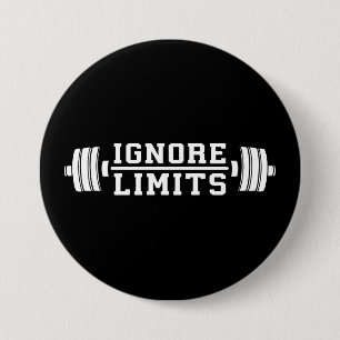 Bóton Redondo 7.62cm Inspiração de Workout - Ignorar Limites - Motivaci