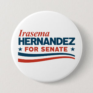 Bóton Redondo 7.62cm Irasema Hernández para o Senado