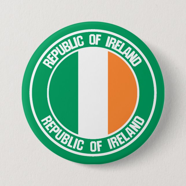 Bóton Redondo 7.62cm Irlanda Round Emblem (Frente)
