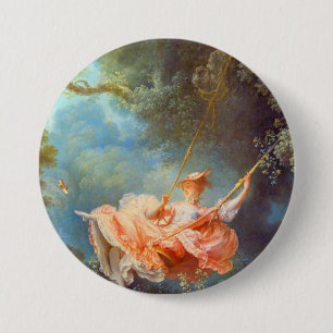 Bóton Redondo 7.62cm Jean Honore Fragonard The Swing