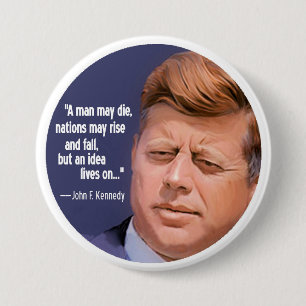 Bóton Redondo 7.62cm JFK: As vidas da ideia sobre