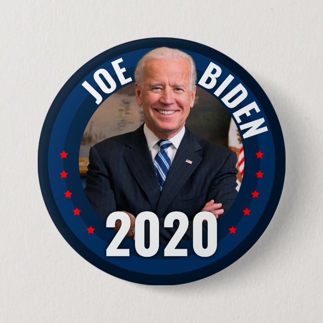 Bóton Redondo 7.62cm Joe Biden 2020 para Presidente (Frente)