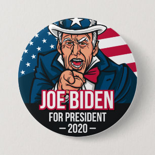 Bóton Redondo 7.62cm Joe Biden para a eleição do presidente em 2020