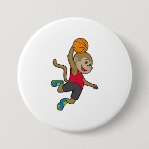 Bóton Redondo 7.62cm Jogador de basquetebol