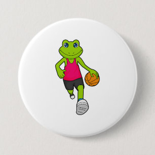 Bóton Redondo 7.62cm Jogador de basquetebol sapo