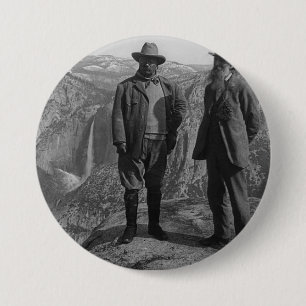 Bóton Redondo 7.62cm John Muir Teddy Roosevelt Yosemite National Park