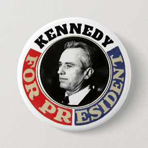 Bóton Redondo 7.62cm Jr. de Robert F. Kennedy para o presidente