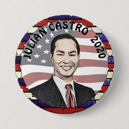 Bóton Redondo 7.62cm Julian Castro para o apoio eleitoral do Presidente