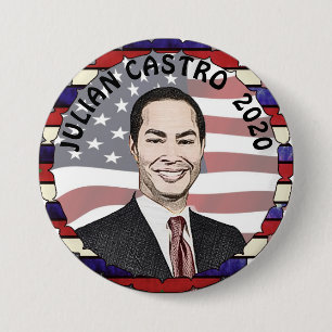 Bóton Redondo 7.62cm Julian Castro para o apoio eleitoral do Presidente
