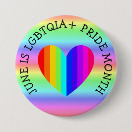 Bóton Redondo 7.62cm June é LGBTQIA+ Pride Month Button