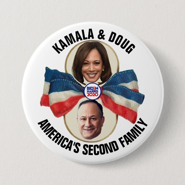 Bóton Redondo 7.62cm Kamala & Doug 2020 (Frente)