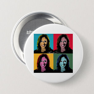 Bóton Redondo 7.62cm KAMALA HARRIS Pop Art