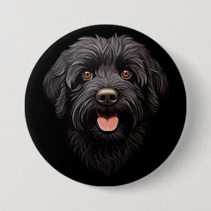 Bóton Redondo 7.62cm Labradoodle Black Dog
